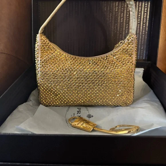 Prada Gold Studded Women's Bag - Picture 2 of 5